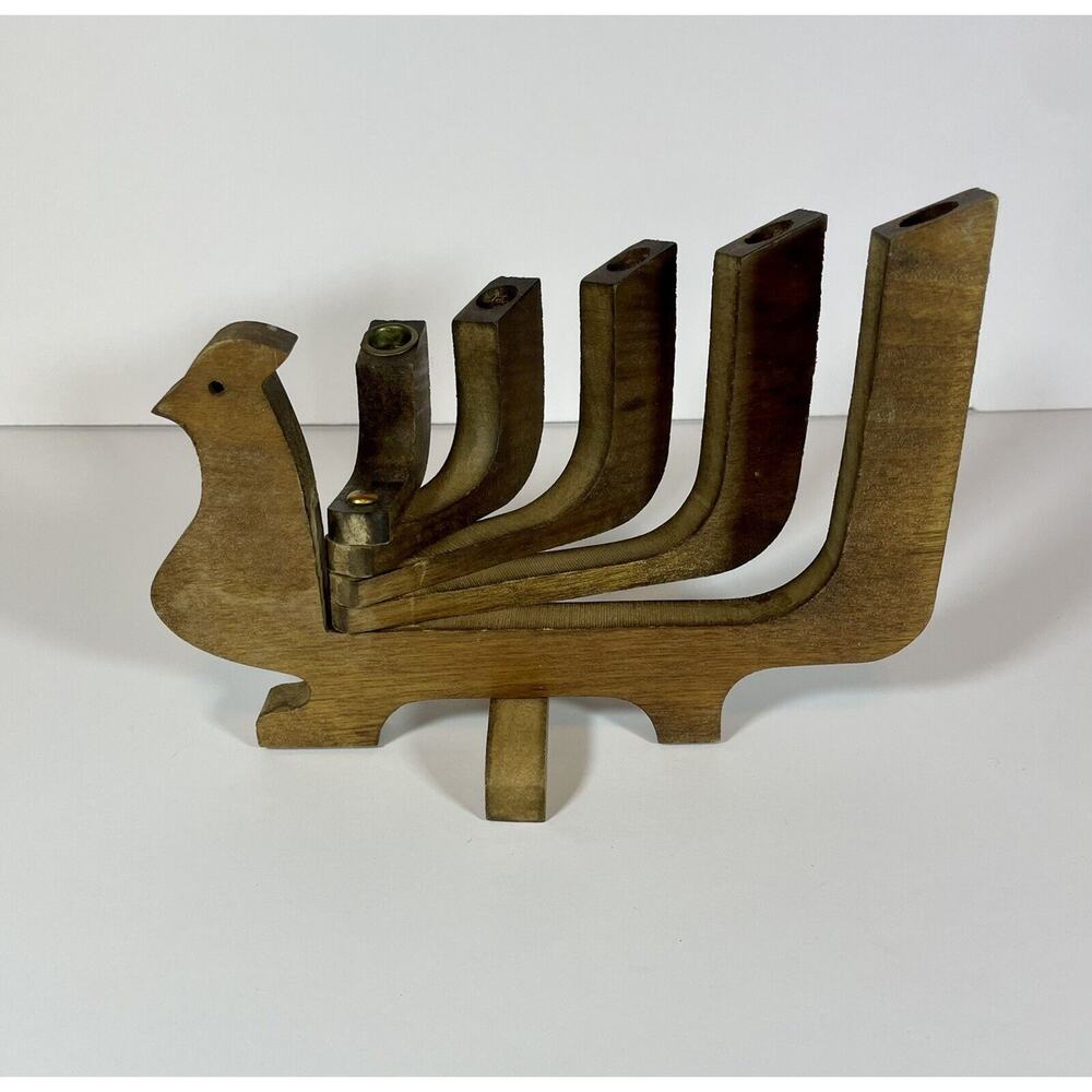 Vintage Mid Century Danish Modern Candleholder Bird Foldable Giftco Taiwan